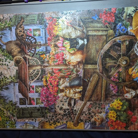 1000 piece puzzle Flower Cart - Picture 2 of 2